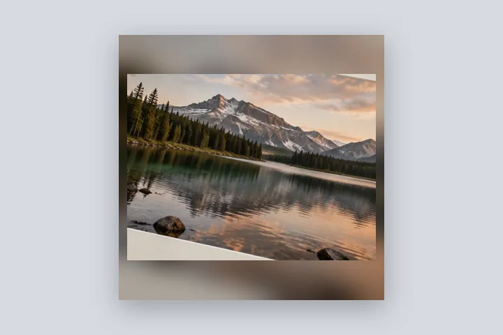 Result: Blur border made from a lake photo
