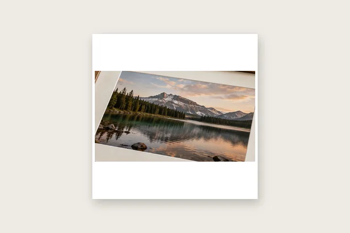 Result: Square made from a lake photo