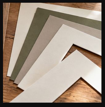 Mat boards photo with a thin black film edge — Batch Border